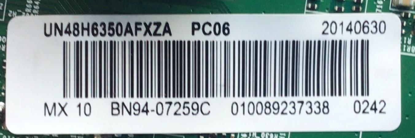 MAIN ORIGINAL PARA SMART TV SAMSUNG  / NUMERO DE PARTE BN94-07259C / BN41-02157B / BN9407259C / 07259C / BN97-08043A / PANEL CY-CH048CSLV1H / DISPLAY LSF480HJ01-G01 / MODELO UN48H6350AFXZA TS01 - Imagen 4